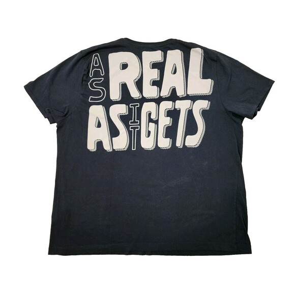 Chipotle As Real As It Gets Men's Black T-Shirt Size 3XL Graphic Print XXXL - Picture 1 of 12